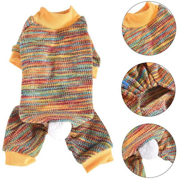 

dog apparel pet pajamas jumpsuit four-legged warm clothes clothing for dogs teddy pets home wear autumn and winter jacket