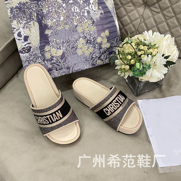 

2021 new flip flop casual shoes star net red i1uy zmm, Black