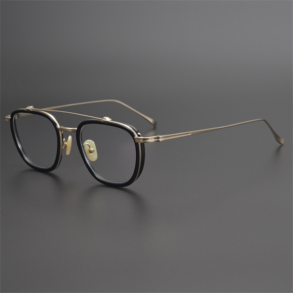 

fashion sunglasses frames japanese handmade pure titanium eyeglasses women vintage optical eyewear clear lens prescription retro myopia glas, Black
