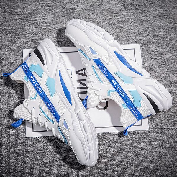 

women mens sport trainer size running shoes gray black blue red white sunmmer thick-soled wear-resistant runners sneakers code: 02-0895, White;red