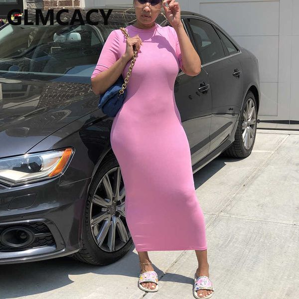 

short sleeve o neck casual bodycon maxi dress 210702, Black;gray