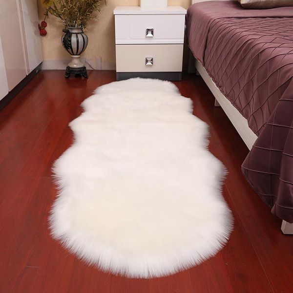 

cushion/decorative pillow soft faux sheepskin fur area rugs for bedroom living room decorative shaggy sofa cushion floor mat bedside carpet