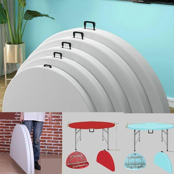 

folding round table portable outdoor picnic handy dining hdpe material 1.2-1.35 meters for 6-10 persons camp furniture
