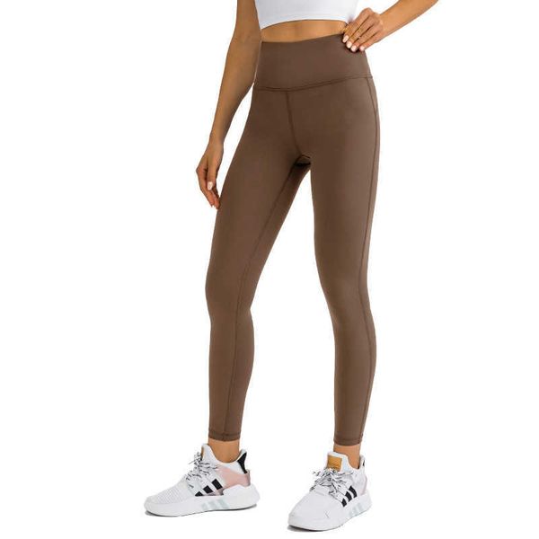 Tasca posteriore invisibile con cerniera Pantaloni da yoga Leggings a vita alta Sollevamento dell'anca Collant sportivi elastici Collant da allenamento per palestra da donna