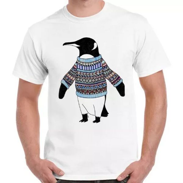 

penguin funny sweater cool animal t shirt 2402, White;black
