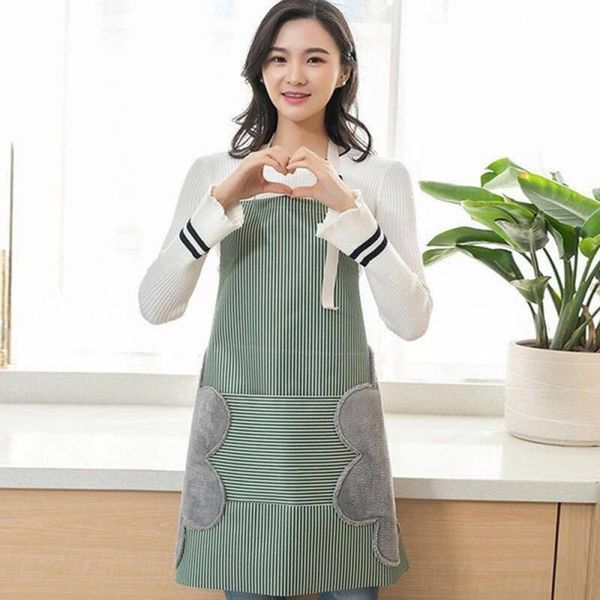 

aprons fashion bib kitchen apron female chef waiter cafe barbecue accessories latest 2021 oil-proof