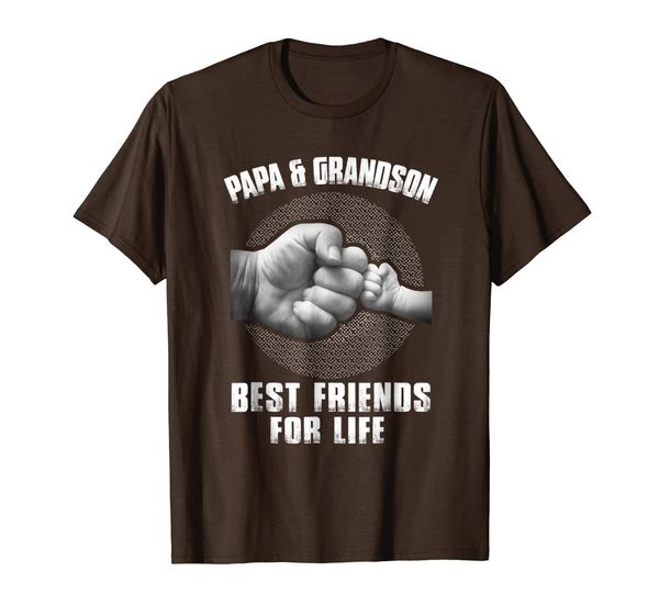

papa and grandson friends for life shirt, White;black