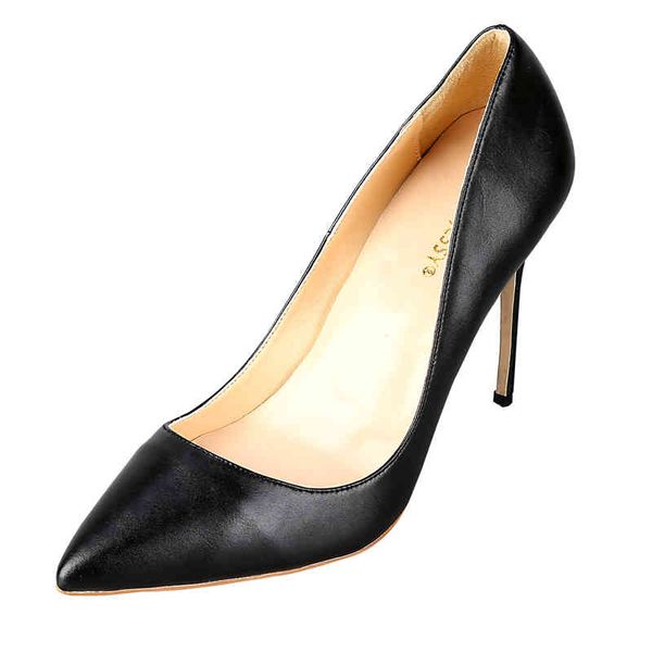 

dress shoes tamanho personalizado da cor 34-45 bombas de couro matte das mulheres 8//12cm saltos altos sapatos vestido senhoras com caixa, Black
