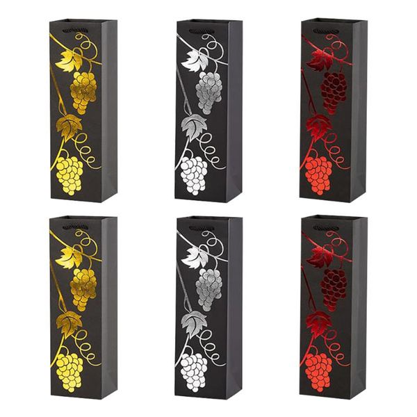 

storage bags 6pcs paper gift thickened champagne carrier tote