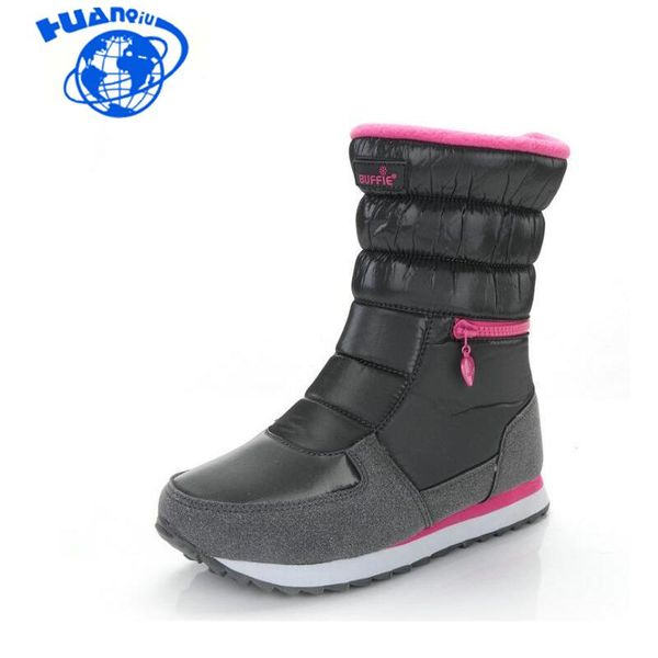 

boots huanqiu white winter women fashion snow style 2021 women's shoes brand fast girlw wyq81, Black