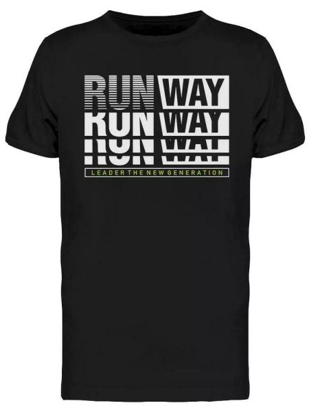 

Run Way Tee Men's -Image by Shutterstock, White;black