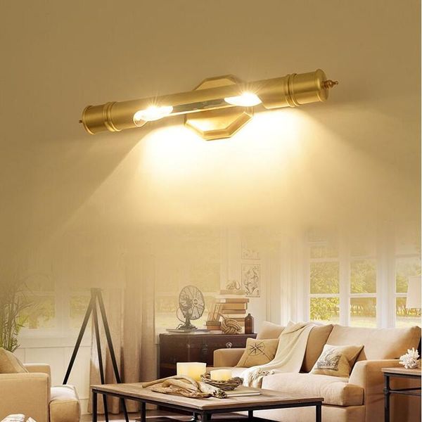 

copper mirror lamp modern sconce ac110v 220v gold bathroom lights wall