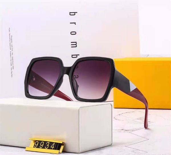 

2022 new sale classic letter classic letters big frame sunglasses eyewear metal glass lenses 6 color shopping, White;black