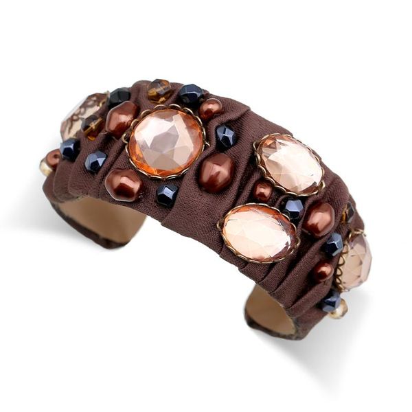 

link, chain haha&toto handmade weaving beaded bangle for girls women trendy round pearls statement jewelry bijoux, Black
