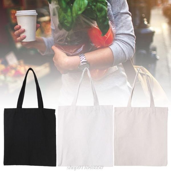 

storage bags diy canvas tote bag for woman fabric shopping shoulder blank handmade gift m17 21 drop