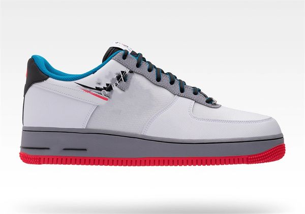 

1 low time capsule flat shoes white gray red sports sneakers size ship with