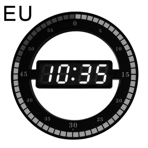 

inches luminous wall clock digital electronic clocks led simple night glow round home decoration desk & table