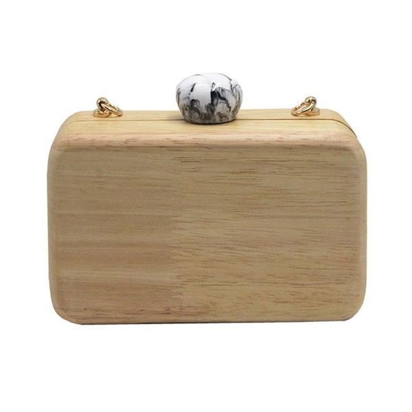 

evening bags fashion wallet women party handbags vintage ink round hasp solid cute wood casual clutches