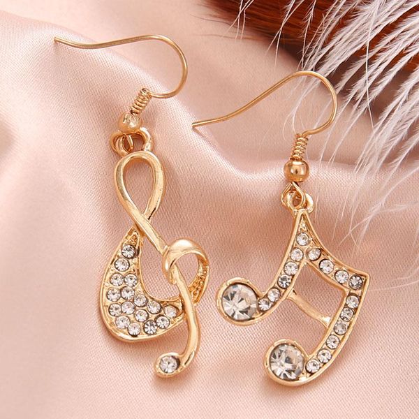 

dangle & chandelier crystal earrings luxury designer jewelry accessories hoop easy boho decor note shape brilliant for women gift friend bli, Silver