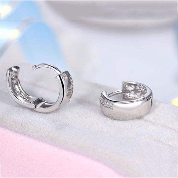 

hoop & huggie caoshi hollow out design small earrings for women sliver color female simple round circle earring jewelry gift, Golden;silver