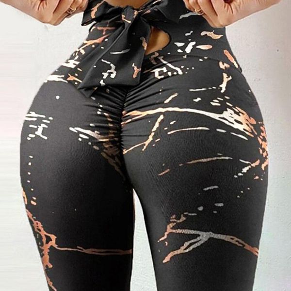 

women's leggings bow camouflage seamless ladies letter printing high waist stretch strethcy fitness pants push up, Black