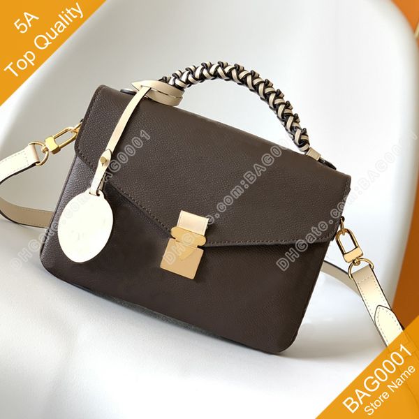 

5a woman message bag woven handletag canvas shoulderbags handbag with box b159 (44668 -) bag0001