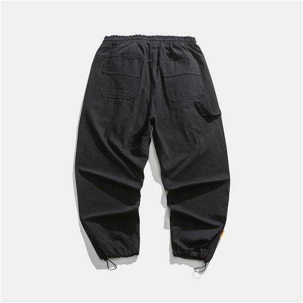 

men's overage summer new 2021 casual loose legged harem pants, White;black