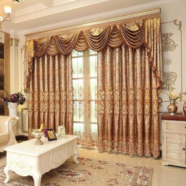

curtain & drapes european style curtains for living dining room bedroom light luxury hollow embroidery finished product customization