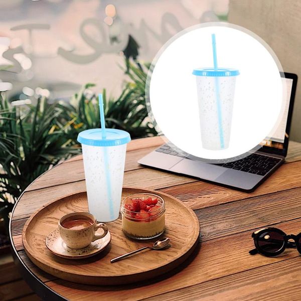 

mugs 1 pc straw cups heat discoloration water drinking sippy