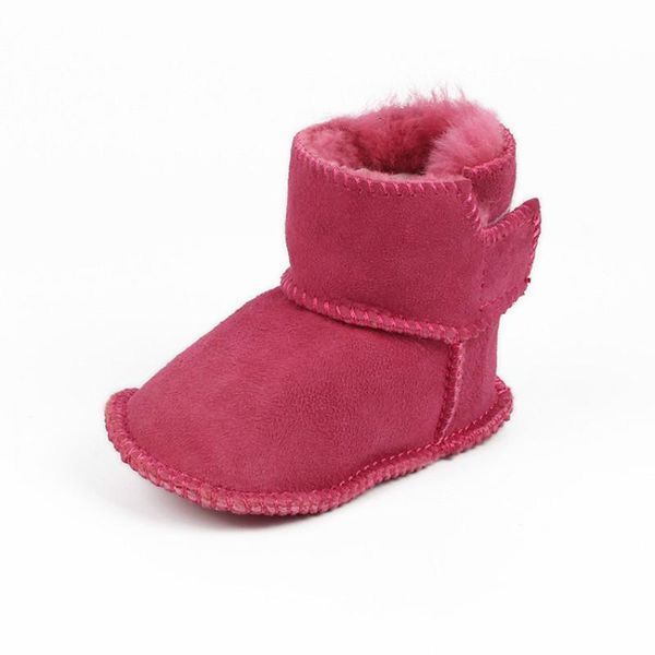 

first walkers toddler walker shoes genuine leather fur winter boots born baby warm soft bottom nature sheepskin