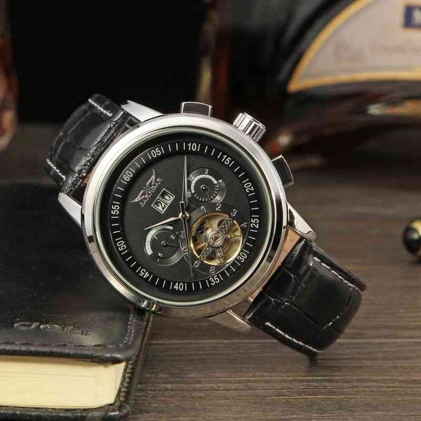 

mechanical watches jaragar automatic men business causal man fashion men's relogio masculino relogios, Slivery;brown