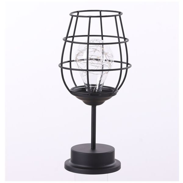 

20242020 nordic iron glass red wine bottle copper led decorative night lamp2021