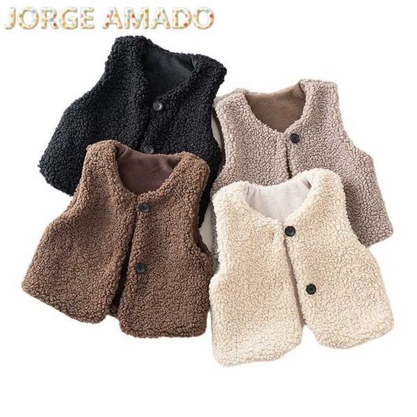 

autumn winter baby thick vest girls boys berber fleece plush girl clothes e28900 211203, Camo