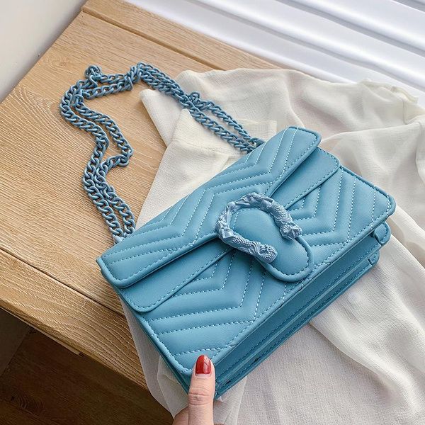 

evening bags 2021 autumn trendy candy color one-shoulder chain bag female bacchus messenger women crossbody