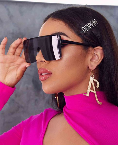 

oversize fashion sunglass colorful clear sunglass square shading beach glass for women4bls, White;black