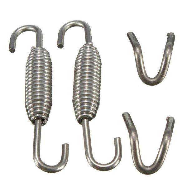 

motorcycle exhaust system 2x mounting springs kit fully rotatable 64mm stainless steel