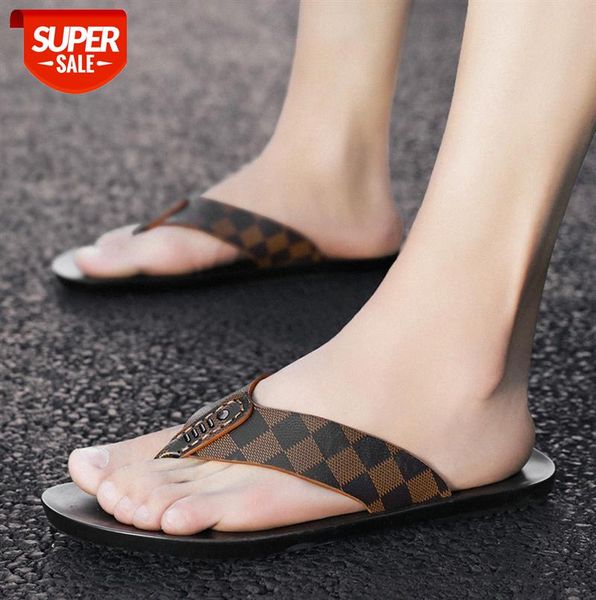 

shoe flip-flops outdoor men's slippers plus size men casual #hg2q, Black