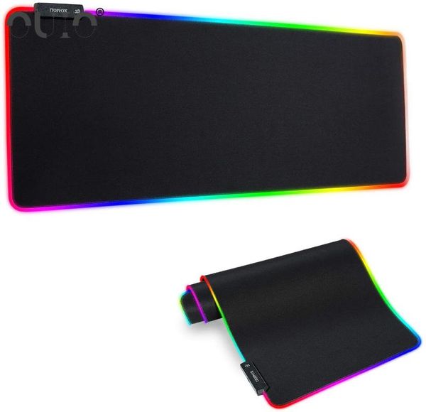 

mouse pads & wrist rests rgb gaming pad large extended with 14 kinds of lighting non-slip rubber waterproof suitable for gamers