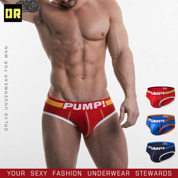 

pump mesh underwear breathable briefs men's h117, Black;white