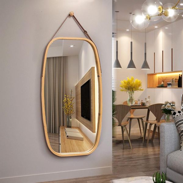 

mirrors nordic el bathroom mirror wall-mounted dressing decorative round full-length wf