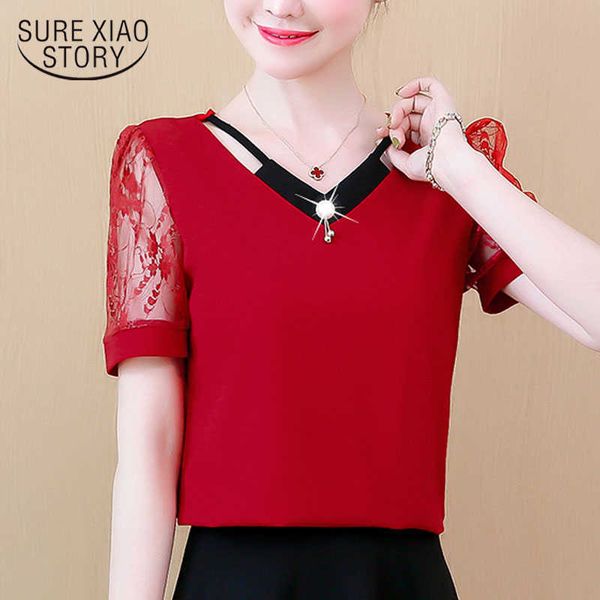 

fashion short sleeves love silk women's t-shirt in summer office lady plus size slim fit soft v-neck women 4693 50 210527, White
