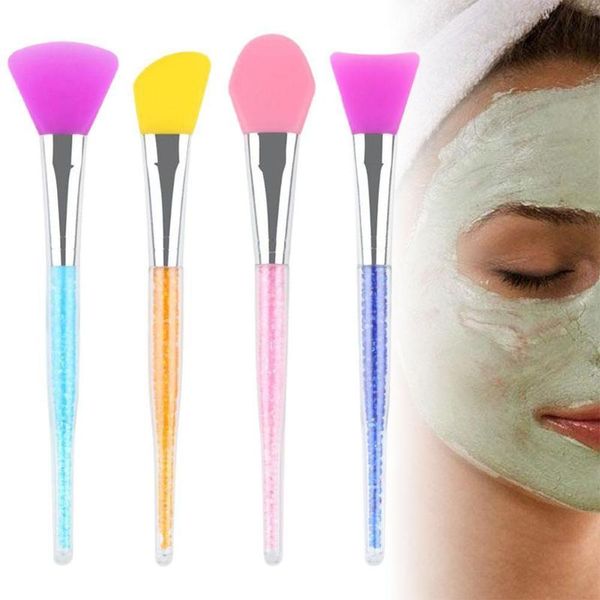 

makeup brushes silicone facial sheet brush with rhinestones multi-function diy foundation cosmetic beauty make up tool