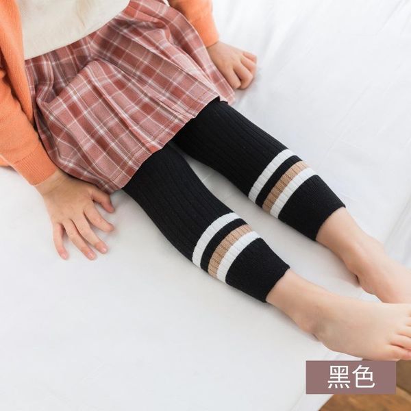

footies girl's leggings children's autumn cropped pants knee pads cotton, Blue