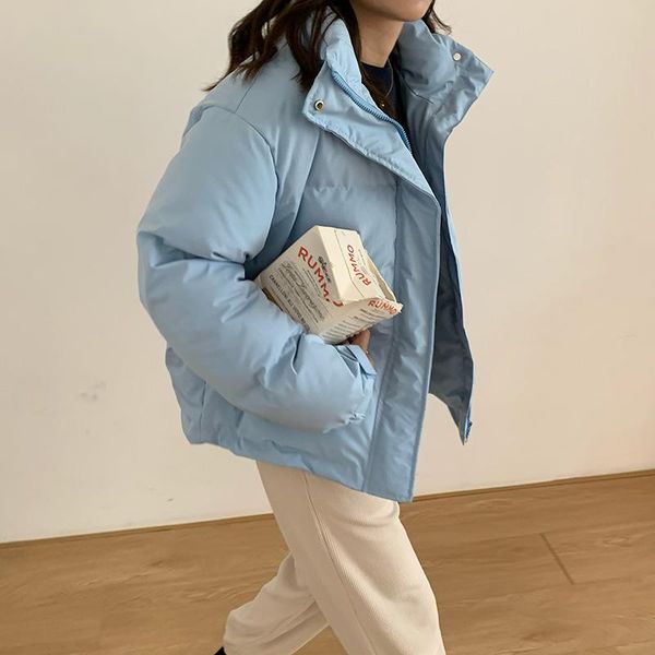 

thick cotton clothing coat winter leisure warm cotton-padded women's down & parkas, Black