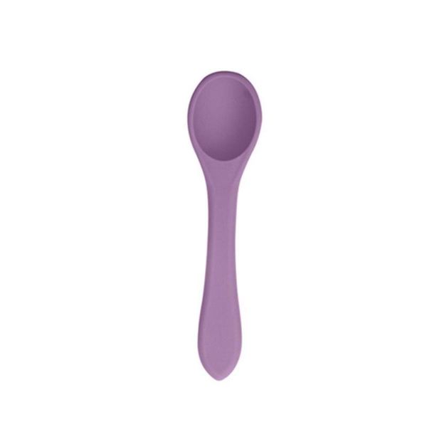 

multicolor soft silicone spoon baby feeding soup tableware accessories children infant u8j4 spoons