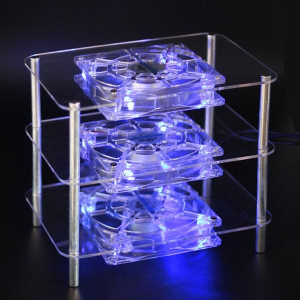 

fans & coolings 12cm silent radiator cooling fan acrylic multi-layer rack for router/set box/media box - three-layer 3