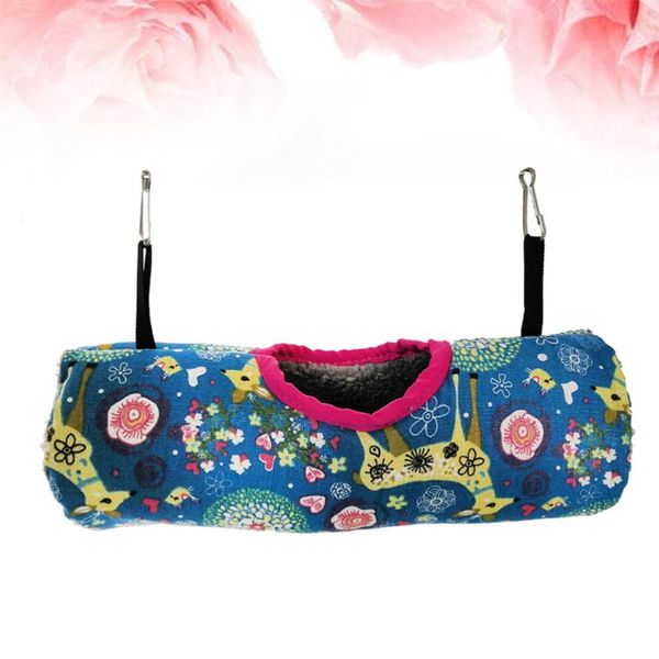 

hamster hanging sleeping bed winter warm nest squirrel plush hammock sugar glider tunnel toy (no.1 color) cat beds & furniture