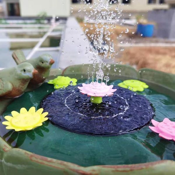 

1.4w solar fountain garden water fountains pump powered floating lotus leaf swimming pool fish tank decor decorations