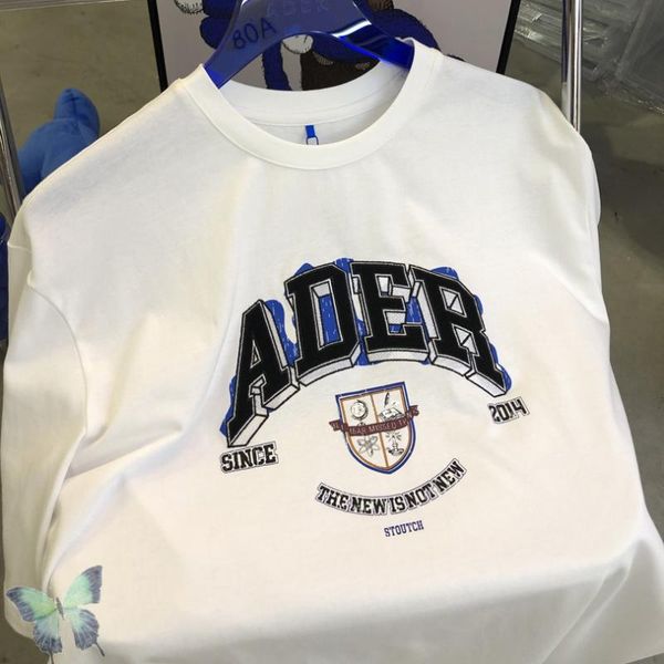 

men's t-shirts since 2014 ader error t shirt embroidery 3d logo couple dress adererror t-shirt, White;black