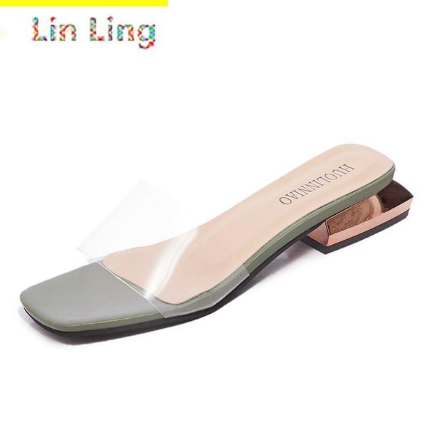 

summer fashion woman sandals shallow rome mouth female casual square heel ladies thick shoes gladiator pvc zapatos mujer dress, Black